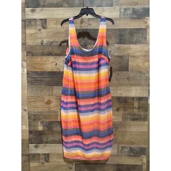 RACHEL Rachel Roy Plus Size Rainbow-Stripe Sequin Dress – Size 16W - Picture 5 of 10